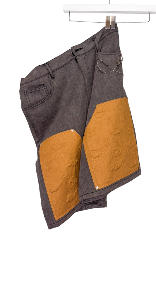RightBerry “ Oats  “ Embossed jorts